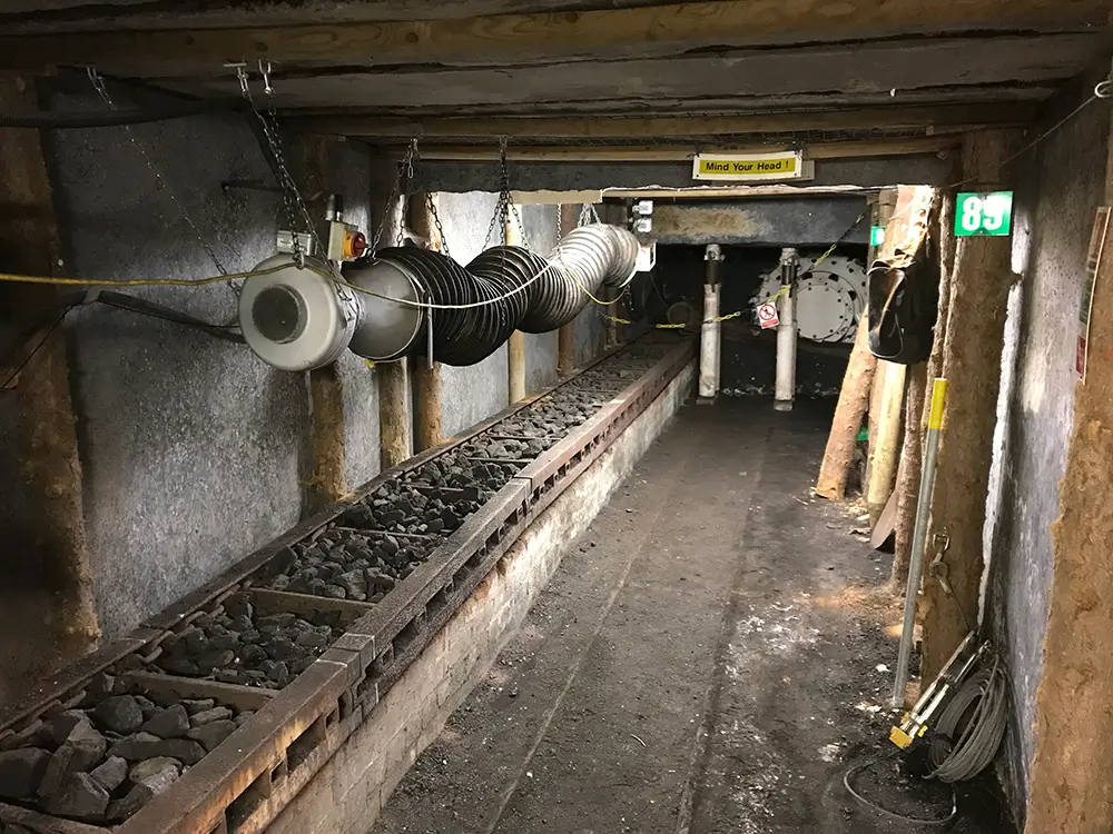 into the mine simulation